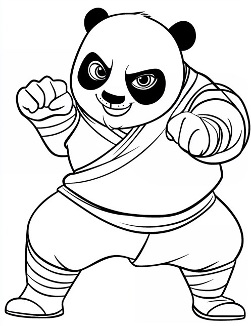 Panda in fighting stance looking fierce and ready for action